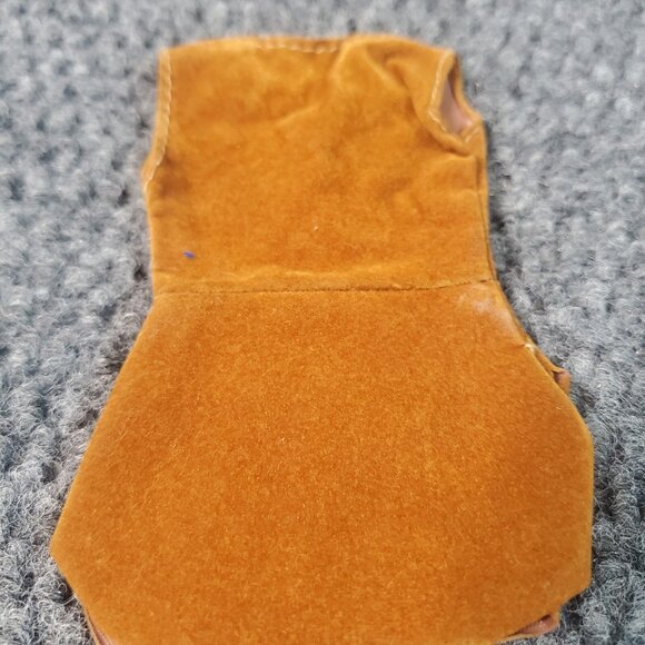 Vtg Barbie Francie Stacey Doll 60s 70s Suede Dress Skirt Brown Mod Sleeveless - Picture 5 of 5